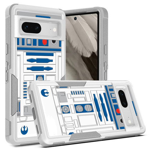 Candykisscase for Google Pixel 7, R2D2 Astromech Droid Robot Pattern Shock-Absorption Hard PC and Inner Silicone Hybrid Dual Layer Armor Defender Case Protective Cover for Google Pixel 7 (6.3inch)