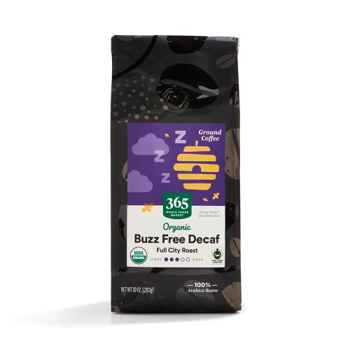 365 by Whole Foods Market, Organic Decaf Buzz Free Full City Roast Ground Coffee, 10 Ounce 365 by Whole Foods Market, Organic Decaf Buzz Free Full City Roast Ground Coffee, 10 Ounce