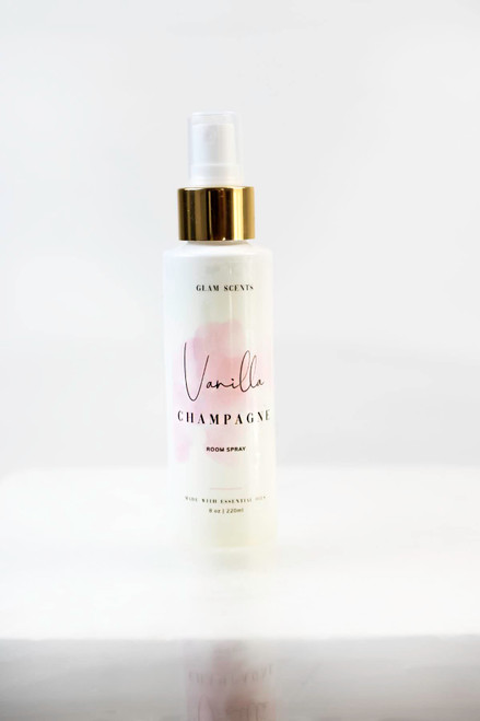 Glam Scents Highly Scented Room Spray, Linen Spray, Car and Office, Handmade, 5 ounces (Vanilla Champagne)