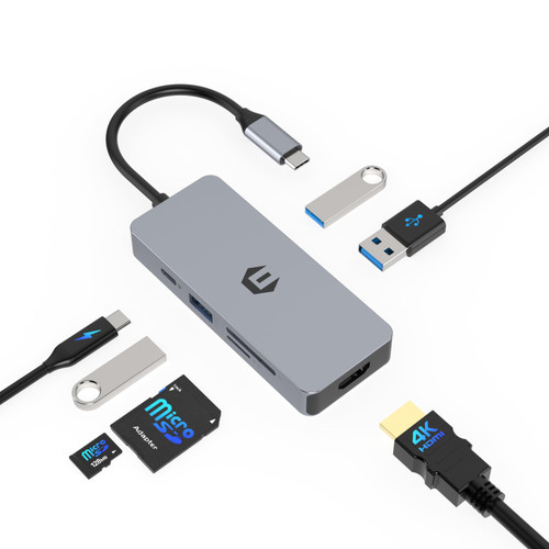 USB C Hub, SUTOUG USB C Docking Station 7 in 1 Multiport USB C Adapter HDMI, 100W PD, 3 USB A 3.0, SD/TF Dock for Typ C Laptop