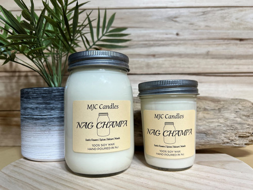 Nag Champa Candle | Fall Candle | Mason Jar Candle | Scented Soy Wax Candle | Soy Candle
