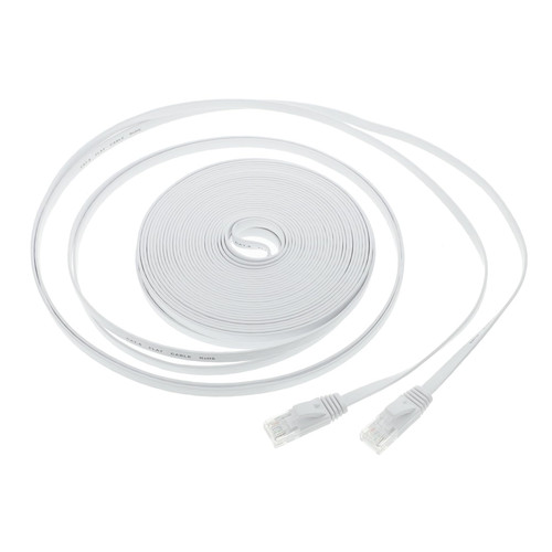 Mikikit 6 Patch Cable Ethernet Cables Cable Cord for Tv Gigabit Ethernet Cable Eather Ethernet Cable Networking Cord Internet Cord Network Cable Patch Cord Wiring Flat White Copper