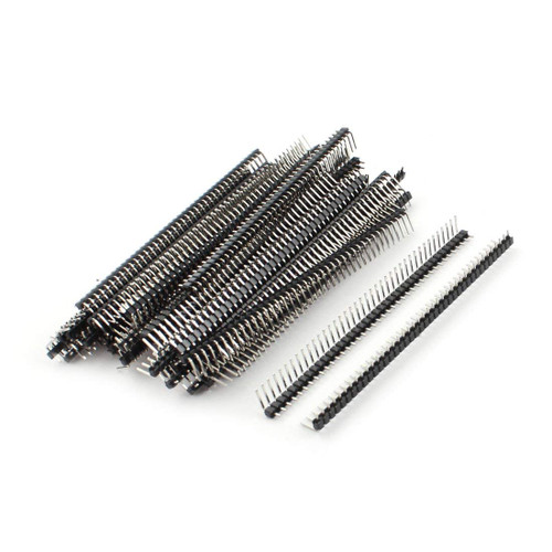 uxcell 2.54mm Right Angle 40-Pin Male Pin Header Connector 100mm Length 50Pcs uxcell 2.54mm Right Angle 40-Pin Male Pin Header Connector 100mm Length 50Pcs