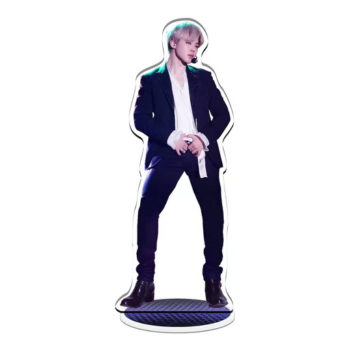 Kpop Star Acrylic Toy Double-side Photo Desk Stand for Desk Decoration Party Decoration (Jimin)