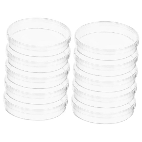 GRIRIW 10pcs Culture Plate Petri Dish with Lid Agar Petri Dishes Science Laboratory Supply Petri Plates Culture Dish Petri Dish Plates Agar Plates Cell Reaction Plate Plastic