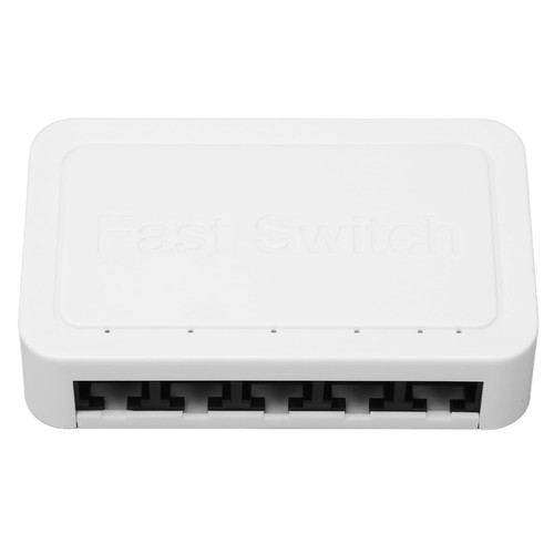 Yunseity 5 Port Ethernet Switch, RJ45 Ports, 10/100Mbps, 4KV Thunder Protection, Fast Ethernet Switch, Desktop Ethernet Splitter 100?240V, Plug and Play, Quiet (US Plug)