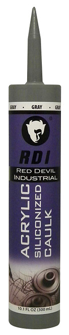 Red Devil 08465I RD Pro Construction Grade Siliconized Acrylic Sealant, 10.1 oz., Gray