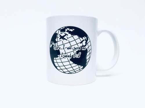 Here I Am Send Me Isaiah 6:8 Christian Missionary 11oz Coffee Mug