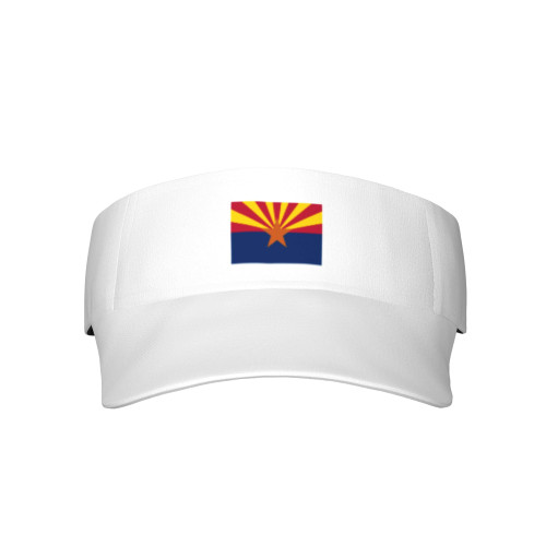 Flag of Arizona Sport Sun Visor Hats Adjustable Empty Top Baseball Cap Golf Visors Hat Athletic Visor Hat for Men Women Black