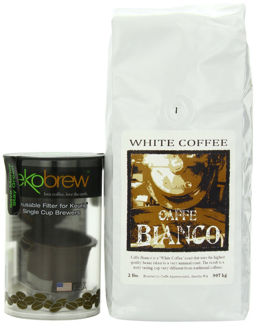 Caffe Appassionato Bianco Ground White Coffee 1lb Bag, Nutty, 16 Oz Caffe Appassionato Bianco Ground White Coffee 1lb Bag, Nutty, 16 Oz