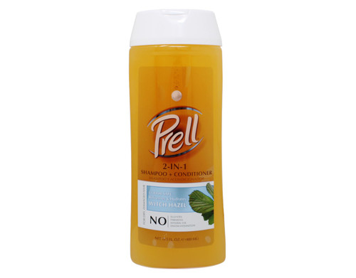 Prell Witch Hazel Color Safe Refreshes & Hydrates 2-in-1 Shampoo + Conditioner for Dry, Damaged Hair, 13.5 fl.oz