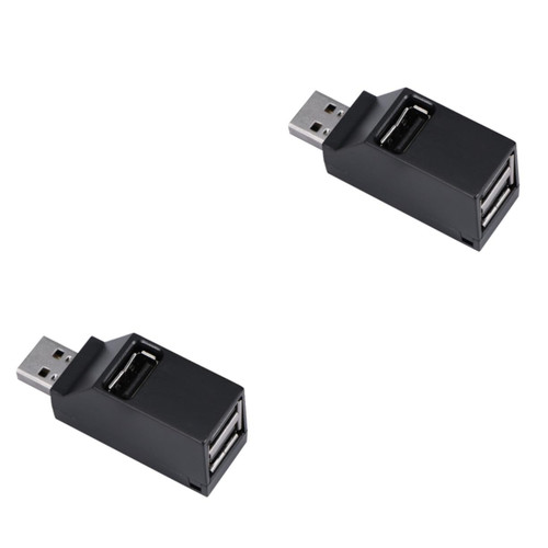 HOMSFOU 2pcs USB Splitter Hub Extension Splitter USB Adapter Data Hub Splitter Hub Adapter 4 Ports Hub Extender USB 2.0 Hub High Speed Ethernet Hub in-line Hubs USB Adaptors Mini USB Hub