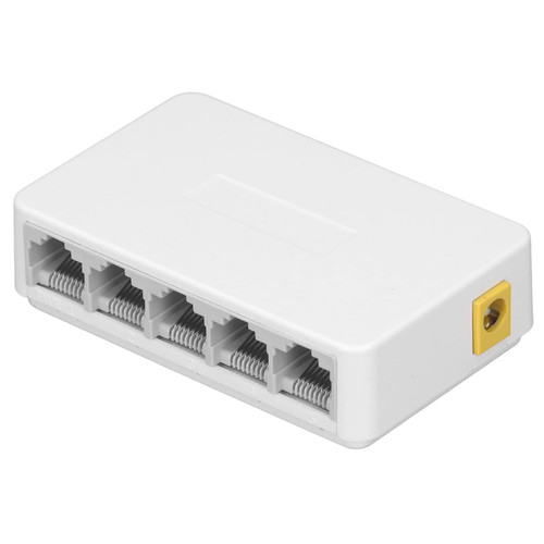 Ethernet Network Switch, 5 Ports Ethernet Splitter 1.0Gbps Hub, Plug and Play, Intelligent Transmission, High Stability, Reliable Networking, Versatile Connectivity (US Plug)