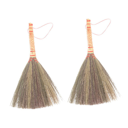 COOPHYA 2pcs Broom Small Broom Duster Desk Cleaning Broom Straw Broom Hand Broom Dust Brush Broom Desk Broom Tabletop Broom Desk Dust Broom Home Brooms Household Tea Brush Sorghum Grass