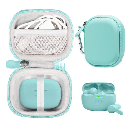 CaseSack Case for JBL Vibe Beam True Wireless Noise Cancelling Earbuds (Mint) CaseSack Case for JBL Vibe Beam True Wireless Noise Cancelling Earbuds (Mint)