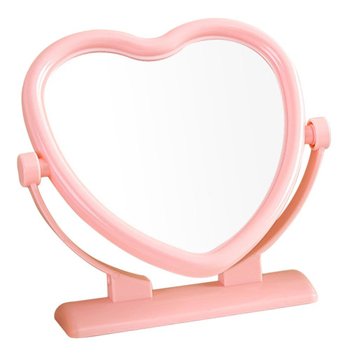 Beatifufu Double Sided Makeup Mirror Vanity Makeup Mirror Make up Mirror Table Top Mirror Heart-Shaped Cosmetic Mirror Makeup Standing Mirror Mirrors for Bedroom Glass 2 Sided Mirror Desk