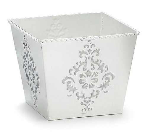 Findlavender Planter 4" White Tin