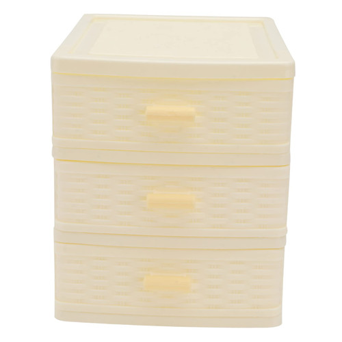 YARNOW 1Pc Box desktop storage box makeup storage rack sundries organizers case dormitory cabinet Desktop Stacking Drawer Desktop Storage Drawers office plastic desktop cabinet make up
