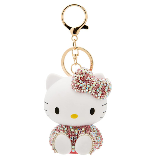 Cute Crystal Keychain for Women & Girls, Handmade Key Chains Accessories with Bling Rhinestones, Fashionable Charm for Handbag Tote Purse Backpack Bag (Medium)