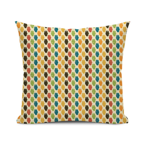 SARNFANS Owls Throw Pillow Cushion Cover,Retro Colorful Animal with Halloween Styled,Decorative Square Accent Pillow Case,Multicolor 22x22 inch SARNFANS Owls Throw Pillow Cushion Cover,Retro Colorful Animal with Halloween Styled,Decorative Square Accent Pillow Case,Multicolor 22x22 inch