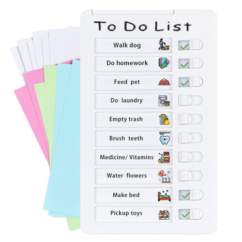 PIQOLA Chore Chart for Kids, Reusable Checklist Board for ADHD, Upgraded Planning Board (to Do List)