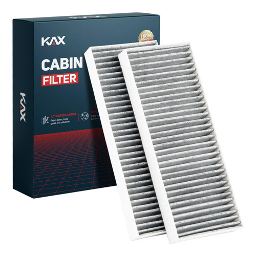 KAX Cabin Air Filter, CF10553 Replacement for Frontier 2015-2019, Pathfinder 2005-2012, Xterra 2005-2015, w/Activated Carbon Passenger Compartment Air Filter, Pack of 2