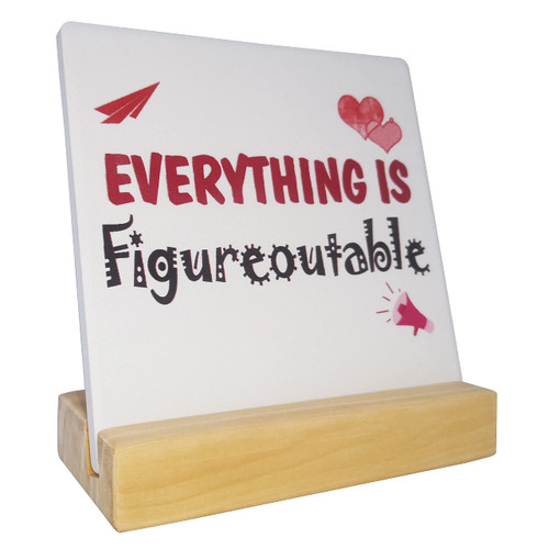 Home and Office Decor Gifts for Women, Best Friend, Everything is Figureoutable Sign, Employee Gifts for Women, Desk Decor, Inspirational Office Motivational Quotes, Desk Decor