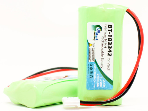 2 Pack - Replacement for AT&T EL52103 Battery - Compatible with AT&T Cordless Phone Battery (700mAh 2.4V NI-MH)
