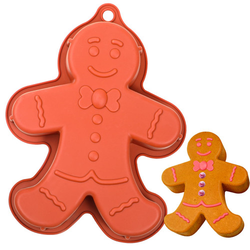 Webake Gingerbread Man Mold 10 Inch Large Gingerbread Silicone Cake Pan for Christmas Baking Cake, Cookie Webake Gingerbread Man Mold 10 Inch Large Gingerbread Silicone Cake Pan for Christmas Baking Cake, Cookie