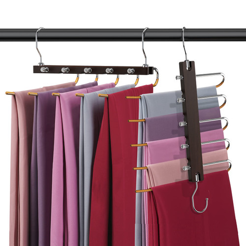 Ulimart Multi Functional Pants Rack -2 Pack- Pants Hanger 5-Layers Pants Hangers Space Saving,Pants Hangers for Men for Scarves Trousers Slack,Pants Organizer for Closet Ulimart Multi Functional Pants Rack -2 Pack- Pants Hanger 5-Layers Pants Hangers Space Saving,Pants Hangers for Men for Scarves Trousers Slack,Pants Organizer for Closet
