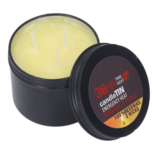 Survival Candle 3 Wicks 36 Hours Emergency Survival Storm Candle Long Burning Candles Aroma