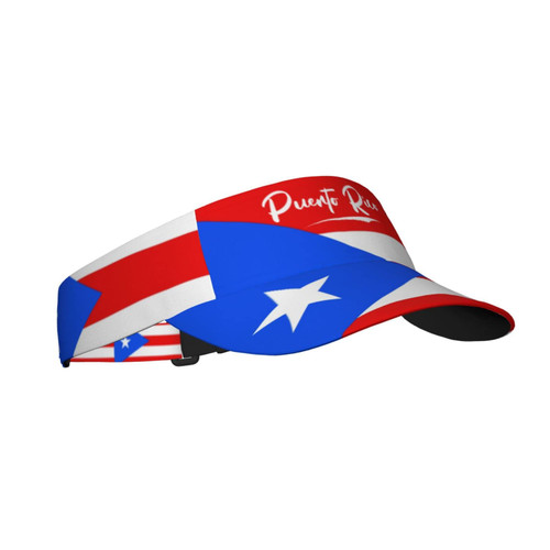 Stylish Puerto Rico Visor Cap Sun Hat for Women Men for Sport Beach Tennis Golf Running Hiking Adjustable Cap