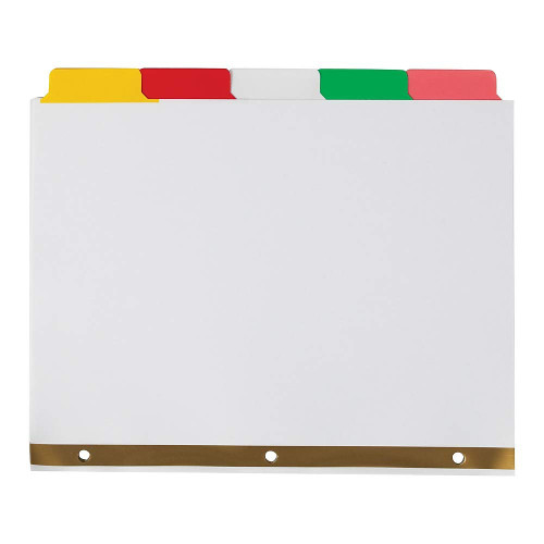 Staples 477148 Big Tab Write-On Blank Paper Dividers 5-Tab Multicolor 4 Sets/PK