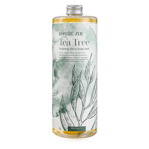 ROMIIE ZOI Foaming Hand Soap Refill, Tea Tree, Gentle & Moisturizing Formula, 1 L/ 33.8 FL OZ