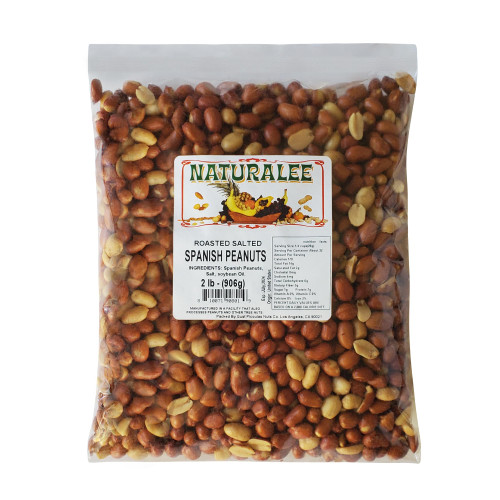 Naturalee Peanuts, With Skin Spanish Peanuts 2 lbs - Roasted & Salted - Heart Health, High Protein Naturalee Peanuts, With Skin Spanish Peanuts 2 lbs - Roasted & Salted - Heart Health, High Protein
