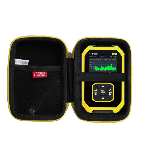 Hermitshell Hard Travel Case for Geiger Counter Nuclear Radiation Detector - FNIRSI Radiation Dosimeter (Black+Yellow Zipper)