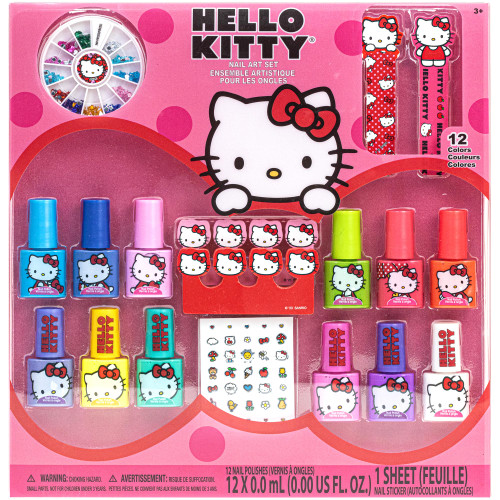 Hello Kitty - Townley Girl Non-Toxic, Water-Based, Peel-Off Nail Polish Set with Glittery & Opaque Colors and Nail Accessories for Girls Kids Ages 3+, Perfect for Parties & Makeovers Hello Kitty - Townley Girl Non-Toxic, Water-Based, Peel-Off Nail Polish Set with Glittery & Opaque Colors and Nail Accessories for Girls Kids Ages 3+, Perfect for Parties & Makeovers