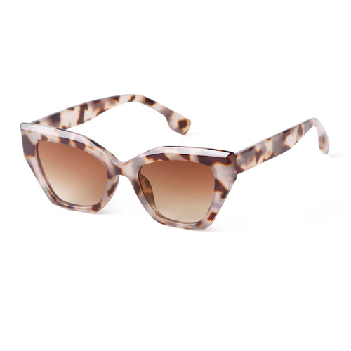 GIFIORE Trendy Cat Eye Sunglasses for Women Fashion Vintage Cateye Sun Glasses Retro Gafas de sole (Leopard Frame Brown Gradient Lens)