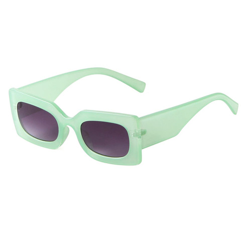 GIFIORE Retro 90s Nude Rectangle Sunglasses For Women Trendy Chunky Glasses Green GIFIORE Retro 90s Nude Rectangle Sunglasses For Women Trendy Chunky Glasses Green