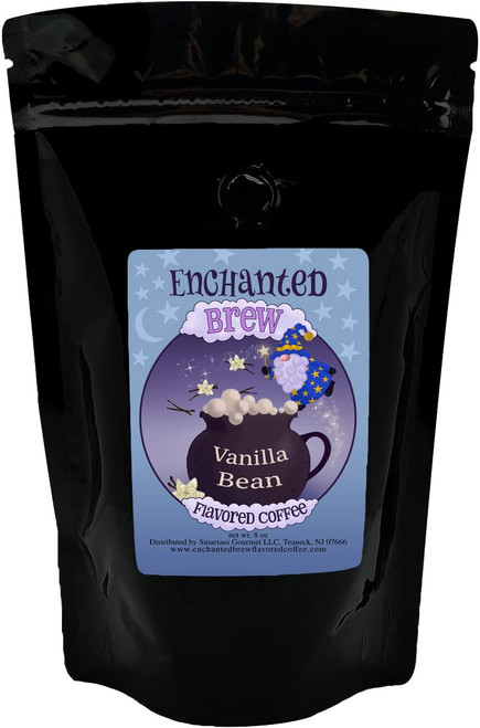 Enchanted Brew Vanilla Bean Gourmet Flavored Coffee, Artisan Infused Medium-Roast Arabica Coffee Beans - 8 Oz Bag, Ground Enchanted Brew Vanilla Bean Gourmet Flavored Coffee, Artisan Infused Medium-Roast Arabica Coffee Beans - 8 Oz Bag, Ground