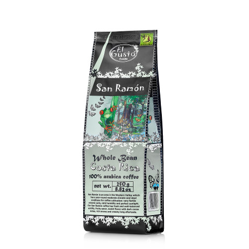 El Gusto Whole Bean Coffee - Single Origin Costa Rican Drip Coffee, Medium Roast, 100% Arabica, Shade Grown, Handpicked & Sun-Dried - San Ramon (8.82 oz) El Gusto Whole Bean Coffee - Single Origin Costa Rican Drip Coffee, Medium Roast, 100% Arabica, Shade Grown, Handpicked & Sun-Dried - San Ramon (8.82 oz)