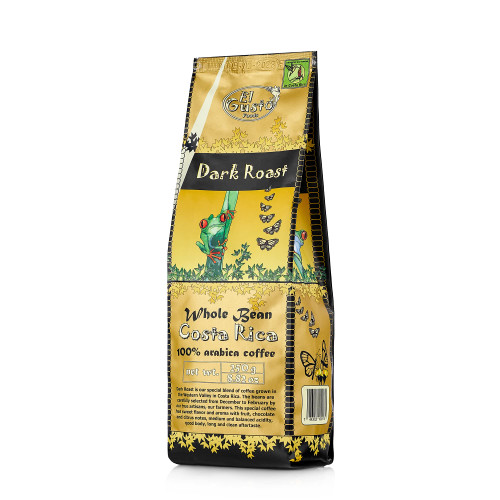 El Gusto Whole Bean Coffee - Costa Rican Dark Roast Coffee, 100% Arabica, Fresh, Shade Grown, Handpicked & Sun-Dried - Roasted & Sealed For Freshness - Dark Roast (8.82 oz) El Gusto Whole Bean Coffee - Costa Rican Dark Roast Coffee, 100% Arabica, Fresh, Shade Grown, Handpicked & Sun-Dried - Roasted & Sealed For Freshness - Dark Roast (8.82 oz)
