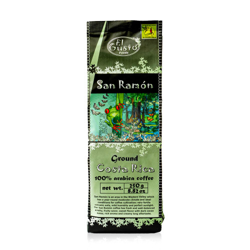 El Gusto Coffee - Single Origin Costa Rican Drip Coffee, Medium Roast, 100% Arabica, Shade Grown, Handpicked & Sun-Dried - Roasted, Freshly Ground & Sealed For Freshness - San Ramon (8.82 oz) El Gusto Coffee - Single Origin Costa Rican Drip Coffee, Medium Roast, 100% Arabica, Shade Grown, Handpicked & Sun-Dried - Roasted, Freshly Ground & Sealed For Freshness - San Ramon (8.82 oz)