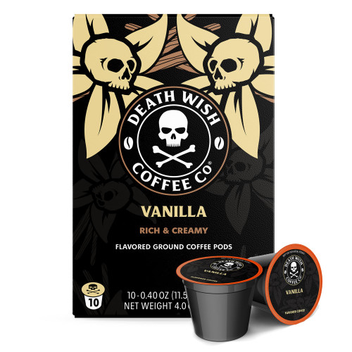 Death Wish Coffee Co. Single Serve Coffee Pods - Vanilla Coffee Pods (10 Count) Death Wish Coffee Co. Single Serve Coffee Pods - Vanilla Coffee Pods (10 Count)