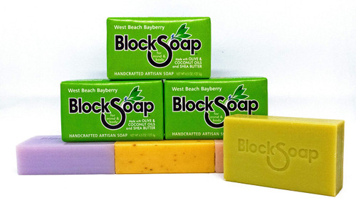 Bayberry Artisan Bar Soap 3-Pack with Sea Salt, Olive Oil, Coconut Oil and Shea Butter (4.5oz)