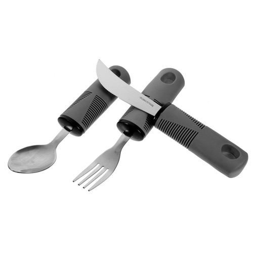 1 Set Rehabilitation Food Tableware Adaptive Feeding Utensils Aid Silverware Adaptive Flatware Aids for Living Adaptive Eating Equipment Cutlery Spoon Bendable Elder TPR