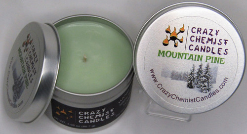 Crazy Chemist Candles, Soy Wax Candles and Wax Melts: Classic Fragrances in glass jars, tins, and beakers (Mountain Pine, Small (4oz))