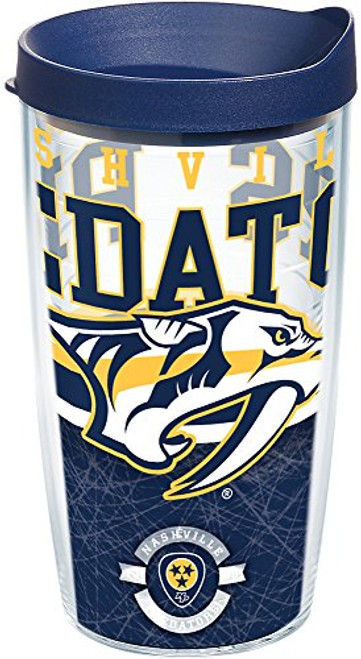 Tervis 1164327 NHL Nashville Predators Core Tumbler with Wrap and Navy Lid 16oz, Clear Tervis 1164327 NHL Nashville Predators Core Tumbler with Wrap and Navy Lid 16oz, Clear