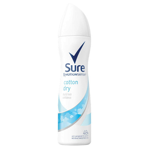 Sure Women Cotton Dry Anti-Perspirant Deodorant Aerosol, 150 ml