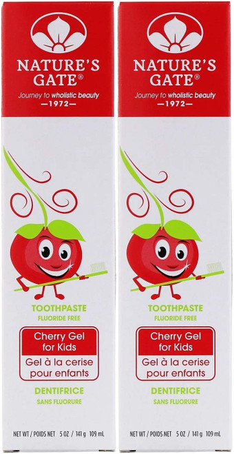 Nature's Gate Natural Toothpaste Fluoride Free, Cherry - 5 oz - 2 pk